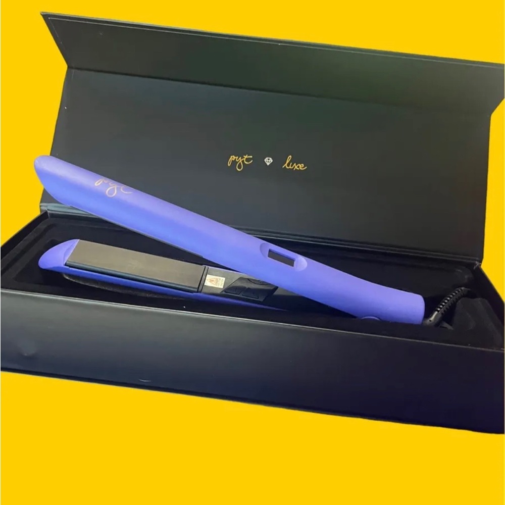 PYT HAIR 1 In Ion Fusion 2.0 Pro Digital Ceramic Flat Iron Tanzanite NIB RV $300